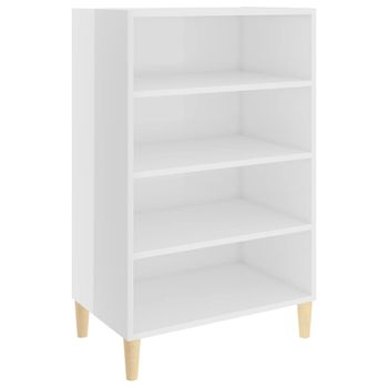 Estantería Madera Contrachapada Blanco Brillante 60x30x135 Cm con Ofertas  en Carrefour