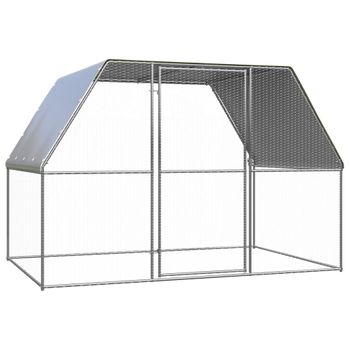 Jaula Gallinero De Exterior De Acero Galvanizado 3x2x2 M Vidaxl