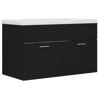 Mueble De Baño Suspendido Con Lavabo Cerámico, 2 Cajones Y Puerta Lateral  Con Cierre Amortiguado Y Organizador, 80 Cm Blanco Brillo - Tirador Cromo  Brillo con Ofertas en Carrefour