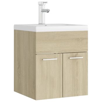 Mueble De Baño Suspendido Con Lavabo Cerámico, 2 Cajones Con Cierre  Amortiguado Y Organizador, 70 Cm - Roble Natural Perfil Cromo Brillo con  Ofertas en Carrefour