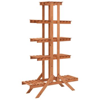 Soporte Para Plantas De Madera Maciza De Abeto 83x25x132 Cm Vidaxl