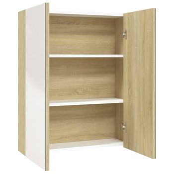 Mueble De Pared Con Espejo Armario Suspendido Con Puerta Armario De Baño  Para Colgar Bzr128-w Sobuy Es con Ofertas en Carrefour