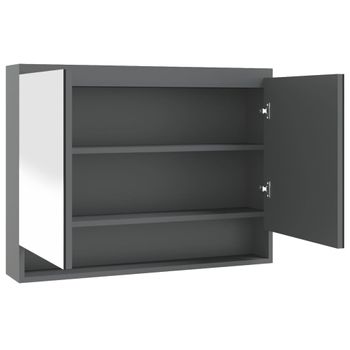 Rogal Armario De Baño Con Espejo Led Negro Brillante 80x12x68 Cm Rogal con  Ofertas en Carrefour