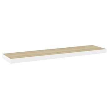 Estante flotante de pared color roble MDF 60x23,5x3,8 cm - referencia  Mqm-323874