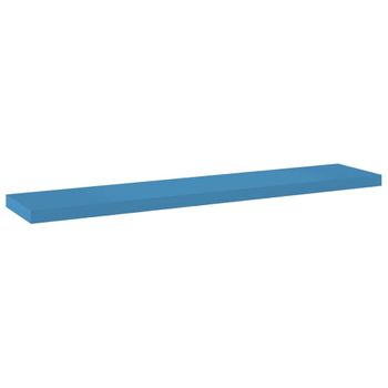 Estante Flotante De Pared Mdf Azul 120x23,5x3,8 Cm Vidaxl