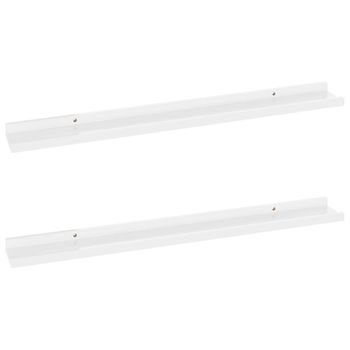 VidaXL Estante de esquina pared 2 uds madera blanco brillo