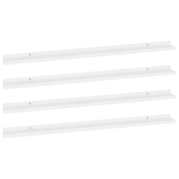 Estantes Flotantes De Pared 2 Uds Mdf Blanco Para Libros/dvd Vidaxl con  Ofertas en Carrefour