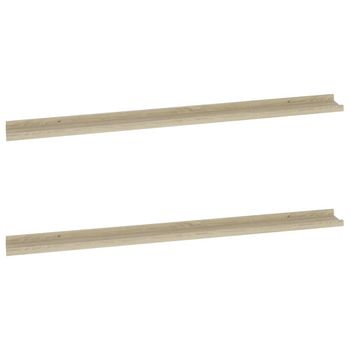 Estanteria de Pared 4 Niveles, Estante Pared de Madera, Estanteria  Decorativa, Estantes Flotantes de Pared en Roble Sonoma 35/50 x 23 x 103  cm. Vesta