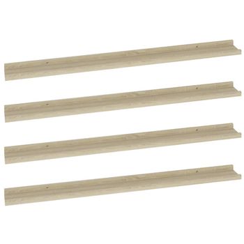 Estanteria De Pared 4 Niveles, Estante Pared De Madera, Estanteria  Decorativa, Estantes Flotantes De Pared En Roble Sonoma 35 / 50 X 23 X 103  Cm. Vesta con Ofertas en Carrefour