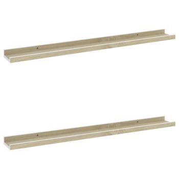 Estantes Flotantes De Pared 2 Uds Mdf Blanco Para Libros/dvd Vidaxl con  Ofertas en Carrefour