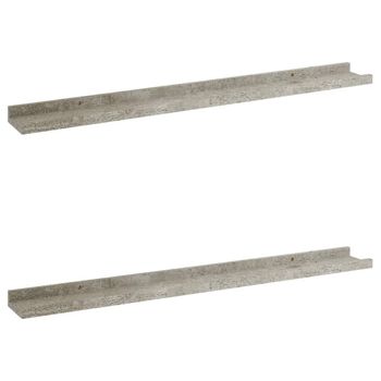 Estantes cubos de pared 4 uds vidaXL gris brillante 26x15x26cm