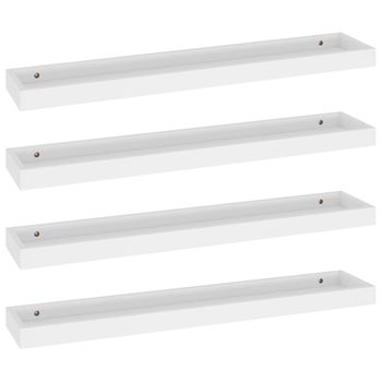 Estantes De Pared Loggia 4 Uds Blanco 80x15x4 Cm Mdf Vidaxl