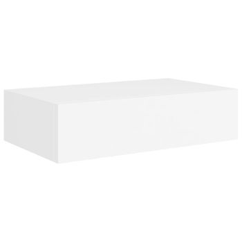 Maison Exclusive Estantes de pared con cajón 2 uds MDF roble/blanco  60x23,5x10cm