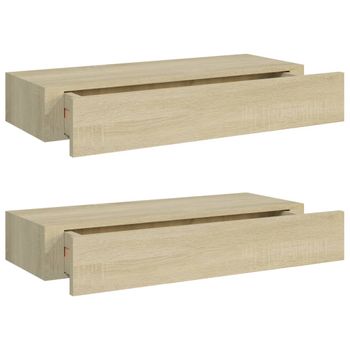 Estante Flotante Pared 4 Uds Mdf Roble Y Blanco 23x23,5x3,8 Cm Vidaxl con  Ofertas en Carrefour