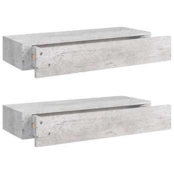 Estantes De Pared Con Cajón 2 Uds Mdf Roble 40x23,5x10 Cm Vidaxl con  Ofertas en Carrefour