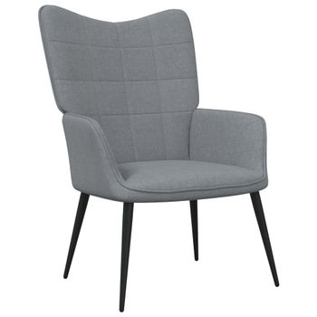 Silla De Relajación De Tela Gris Claro Vidaxl