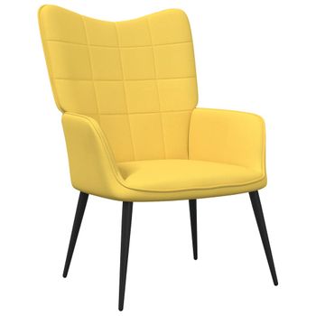 Silla De Relajación De Tela Amarillo Mostaza Vidaxl