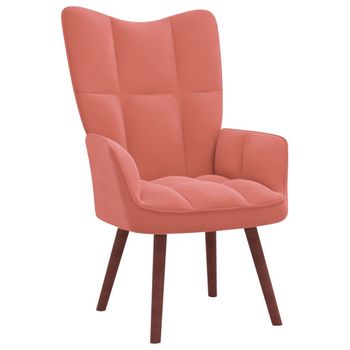 Sillón De Relax De Terciopelo Rosa Vidaxl