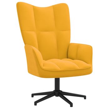 Sillón De Relax De Terciopelo Amarillo Mostaza Vidaxl