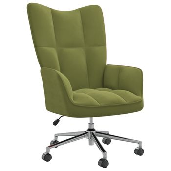 Silla De Relajación De Terciopelo Verde Claro