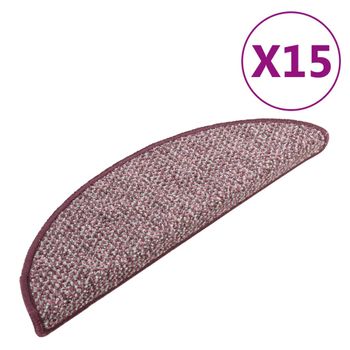 Alfombras De Peldaños De Escalera 15 Uds Morado 65x25 Cm Vidaxl