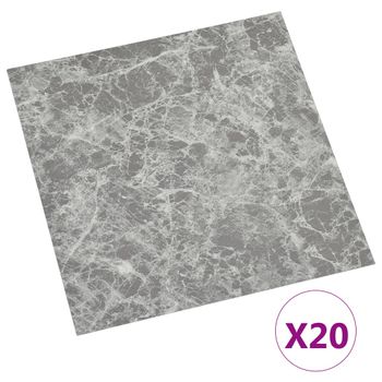 Tarimas De Suelo Autoadhesiva 20 Uds Pvc 1,86 M² Gris Cemento Vidaxl