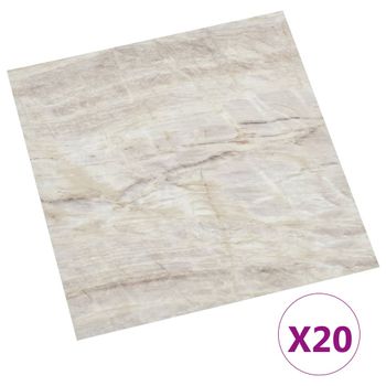 Tarimas De Suelo Autoadhesivas 20 Uds Pvc Beige 1,86 M² Vidaxl