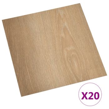 Tarimas De Suelo Autoadhesivas 20 Uds Pvc Marrón 1,86 M² Vidaxl