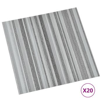 Tarimas De Suelo Autoadhesivas 20 Uds Pvc Gris Claro 1,86 M² Vidaxl