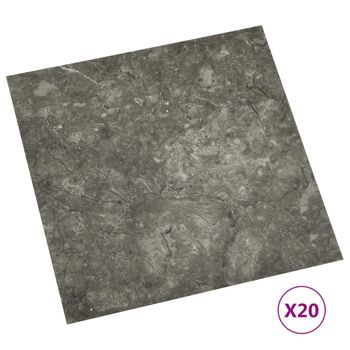 Tarimas Autoadhesivas 20 Piezas Pvc 1,86 M² Gris Vidaxl