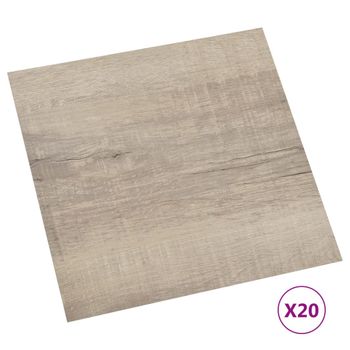 Tarimas Autoadhesivas 20 Unidades Pvc 1,86 M² Gris Taupe Vidaxl