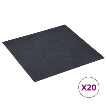 Tarimas De Suelo Autoadhesivas 20 Uds Pvc Mármol Negro 1,86 M² Vidaxl