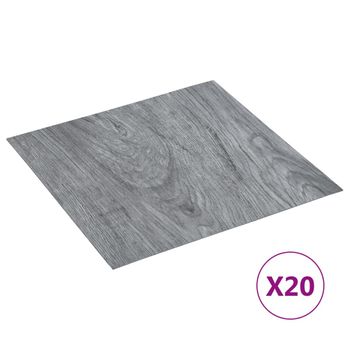 Tarimas Autoadhesivas 20 Piezas Pvc 1,86 M² Gris Claro Vidaxl