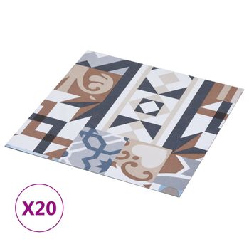 Tarimas Autoadhesivas 20 Uds Pvc Estampado Monocolor 1,86 M² Vidaxl