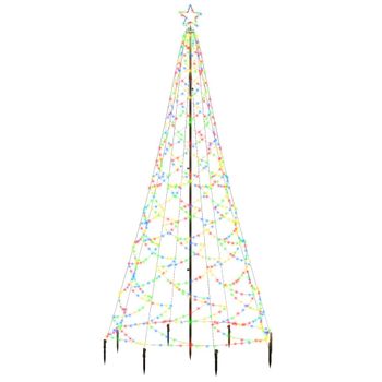 Árbol De Navidad Con Poste De Metal 500 Leds De Colores 3 M Vidaxl