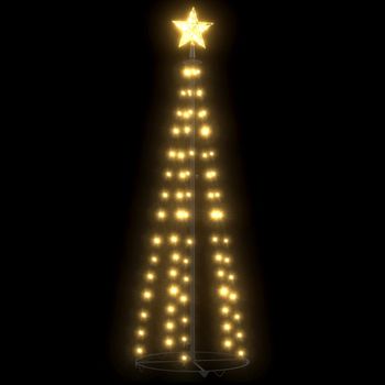 Árbol De Navidad Forma De Cono 70 Led Blanco Cálido 50x120 Cm Vidaxl