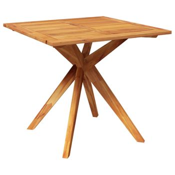 Mesa De Jardín Madera Maciza De Acacia 85x85x75 Cm Vidaxl