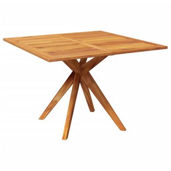 Mesa De Jardín Madera Maciza De Acacia 110x110x75 Cm Vidaxl