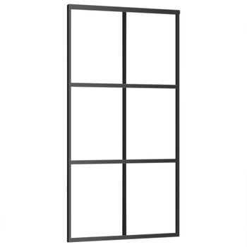 Puerta Corredera Vidrio Templado Y Aluminio Blanca 90x205 Cm Vidaxl con  Ofertas en Carrefour