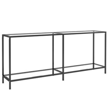 Mesa Consola Vidrio Templado Transparente 180x35x75,5 Cm Vidaxl