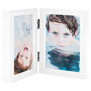 Marco De Foto Collage Plegable Blanco 2x(10x15 Cm) Vidaxl