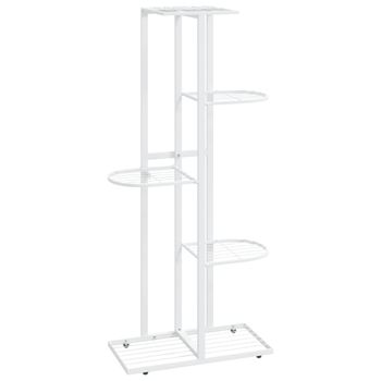 Soporte De Flores De 5 Estantes De Metal Blanco 43x22x98 Cm Vidaxl