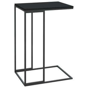 Mesa Auxiliar De Madera Contrachapada Negro 40x30x59 Cm Vidaxl