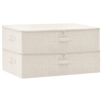 Cajas De Almacenaje 2 Unidades Tela Gris 50x30x25 Cm Vidaxl con Ofertas en  Carrefour