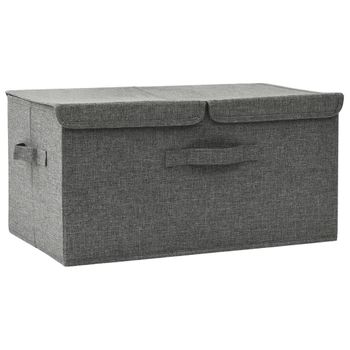 Caja De Almacenaje Tela Gris Antracita 50x30x25 Cm Vidaxl