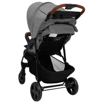 Carrito De Bebés 2 En 1 De Acero Gris Claro Vidaxl