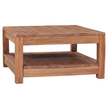 Mesa De Centro De Madera Maciza De Teca 68x67x35 Cm Vidaxl