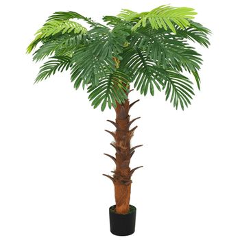 Palmera Cycas Artificial Con Macetero 160 Cm Verde Vidaxl