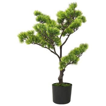 Bonsái Pinus Artificial Con Macetero 60 Cm Verde Vidaxl