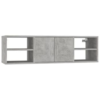 Estantería Pared Madera Contrachapada Gris Hormigón 102x30x29cm Vidaxl